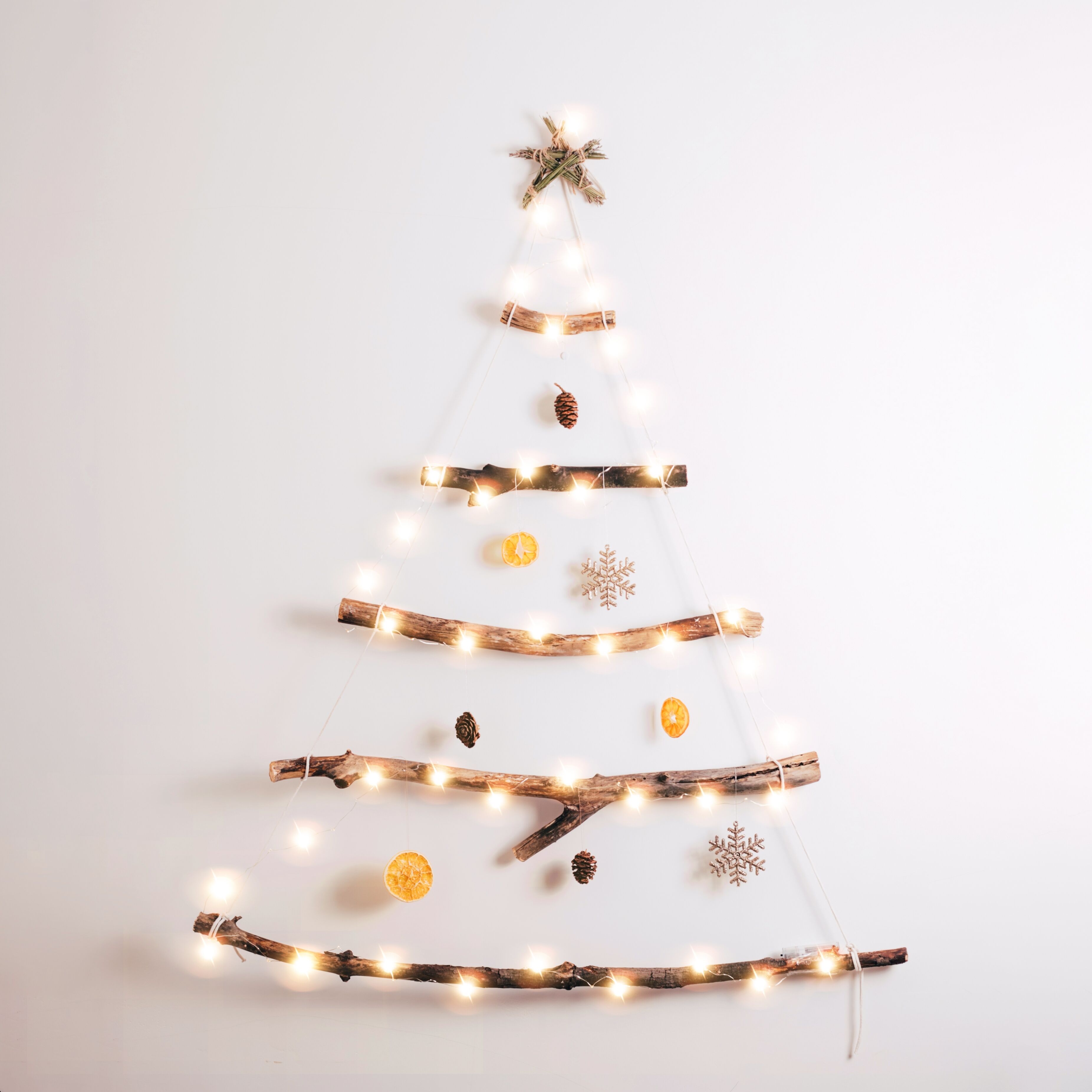 Minimalistic,Style,Christmas,Tree,On,White,Background.